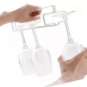 이중와인잔걸이 찬장선반 컵건조 주방정리용품 랙 수납