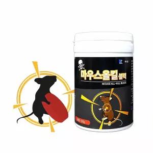 마우스올킬 쥐약블럭 100g 쥐 퇴치 약품 해충 방지 방범 블럭 거제 유해 물질 소탕