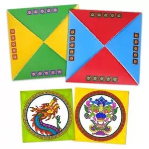 전통종이 만들기 딱지 종이 어린이공예 DIY장난감 손재주발달