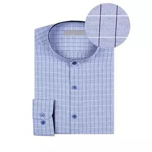 [모로엠]남성 차이나넥 격자 슬림 셔츠 ON-SHA-QWFL93NE