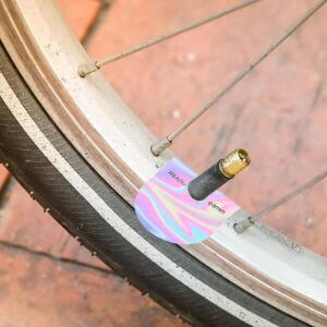 산악 자전거 용 에어 노즐 스티커 내구성포함 Pvc 밸브 커버 고정 타이어 가스켓 사이클링 액세서리