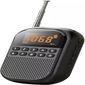 블루투스 스피커가 개인 AM FM 휴대용 라디오 포켓 미니 디지털 튜닝 워크맨 충전식 TF 카드 LED 워킹