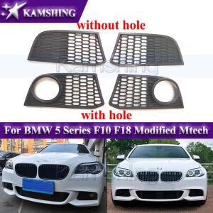 BMW 5시리즈 F10 F18 용 Kamshing 프론트 포그 라이트 프레임 튜닝 Mtech 스타일 앞 범퍼 그릴 그리드 네트