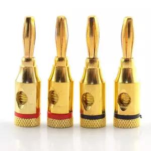 오디오 케이블 바나나 H0 금도금 플러그 어댑터 8AWG20AWG 와이어 4mm 컨