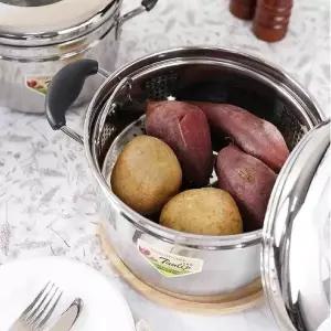 22cm 스텐 찜냄비 스팀팟 스팀포트 만두 고구마 3중 (WFK6EDY)