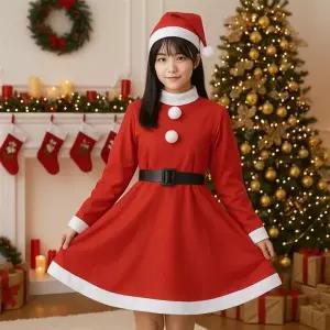 행복 가득 원피스 산타복 3종세 트일반형 청소년용
