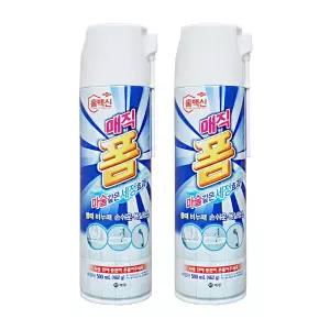 애경 랩신 홈백신 매직폼 욕실용 세정제 프레쉬한 우디향 500ml 2개 물때 비누때