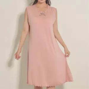 민소매 홈웨어 촉감좋은 캡내장 원피스잠옷 가을코디 여성치마 20대패션