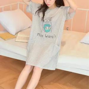 편안한 반팔 홈웨어 포켓 실내복 잠옷원피스 20대패션 여성치마 가을코디