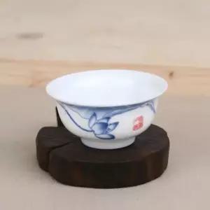 청화백자 연화문 찻잔 다기잔 찻잔 다기잔 다도잔 컵 원형잔 다기 잔