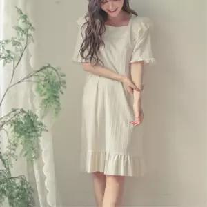 공주 프릴 원피스잠옷 실내복 홈웨어 스타일링 집콕룩 여성치마 가을코디