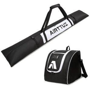 에어투즈 스키백 및 부츠백 콤보, 방수 스키 부츠 여행 가방 핏 최대 200cm 사이즈 13, 5mm 폼 기어백 포함.