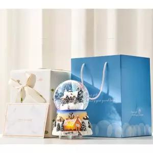 눈 내리는 마을 타원돔 무드등 인테리어 기차 장식품