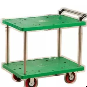 플라스틱 서빙카트 웨건 2단카트(미니 블루 400x600)