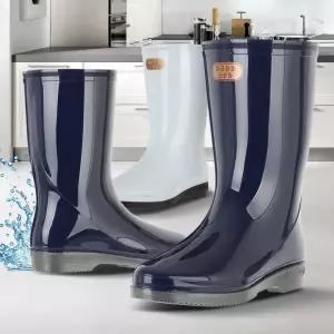 신발 주방화 남성 조리화 미끄럼방지 방수장화 논슬립여장 고무방한발목민물 화튼튼한 비
