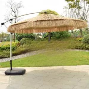 초가 파라솔 밀짚파라솔 카페 그늘막 볏짚 각도조절 마당