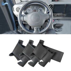 휠마스크 천공 마이크로 화이버 가죽 스티어링 휠 커버 트림 푸조 207 엑스퍼트 파트너 시트로엥 벨링고 도요타 프로에이스 Jumpy