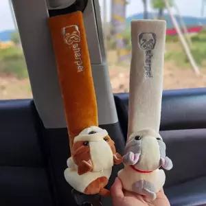 애니멀 귀여운 안전벨트 클립 인형 찍찍이 자동차 차량템 용커버
