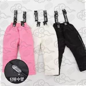 아동 멜빵 스키바지 방수 방한 겨울 패딩 점프수트 버클 조절 스노우