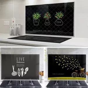 가스 레인지 보드 강화 유리 벽면 주방 아트 보드 벽면판 인테리어 싱크대 기름때 꾸미기 보호대 스티커