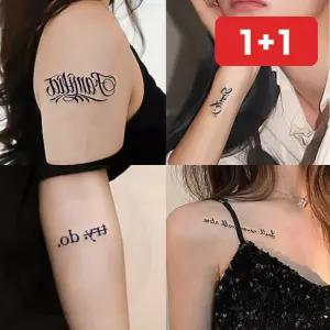 레터링 타투 스티커 글귀 문구 방수 2주 지속 눈에띄지않는