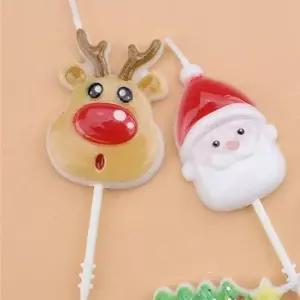 크리스마스초 케이크장식 파티용 크리스마스루돌프초 (WFJ76YP)