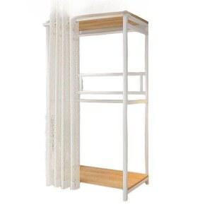 조립식 스탠드옷걸이 행거 80 원룸 커튼가림 C화이트