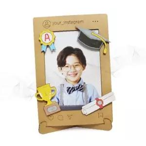 졸업 축하 액자 만들기 꾸미기 세트 학사모 상장 트로피 장식 카드보드 크래프트 키트