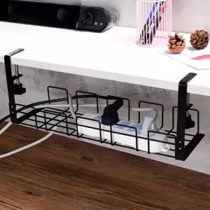 무타공 책상 멀티탭 정리함 선정리 책상 멀티탭 선반 보관함 데스크