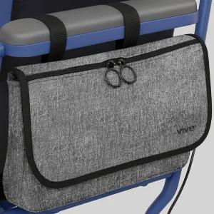 바이브 휠체어 휴대용 가방 - 롤레이터 워커 전동 및 무릎 스쿠터용 팔걸이 파우치 노인 사이드 수납