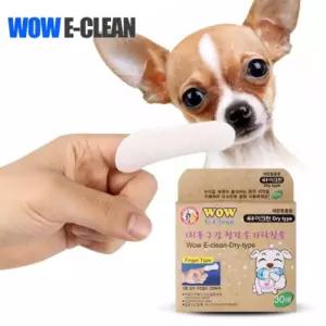일회용 애견 손가락 칫솔 30매 1P 구강관리 소프트 강아지핑거칫솔