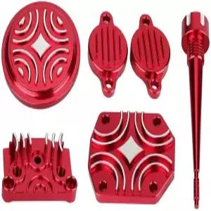 오토바이 장식 키트 - 엔진 알루미늄 레드 드레스업 커버 부품 리판 110cc 125cc 피트 더트 바이크용