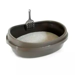 고양이 대형 배변 화장실 브라운 평판 반려묘 위생 고양이평판화장실