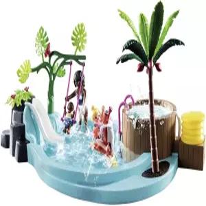 슬라이드가 있는 플레이모빌 수영장