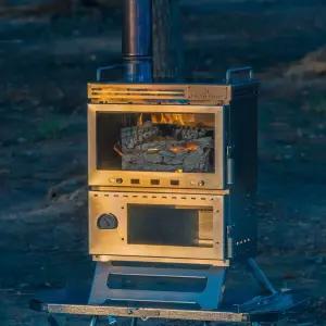 티타늄 화목난로 휴대용 난로 미니 펠렛 장작 올원픽 불멍