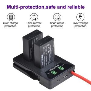 카메라 충전기 LED 내장 USB 듀얼 충전기 EN-EL20 및 배터리 Nikon J1 J2 J3 S1 COOLPIX A