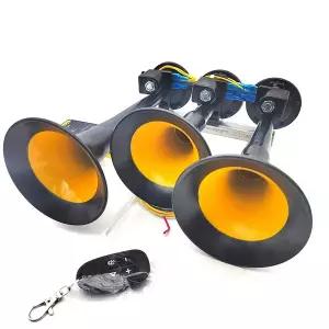 에어혼 화물차 크락션 24V 3파이프 뮤지컬 - 16가지 강한 멜로디 버스 트럭 중장비 차량용 터보 컨트롤러