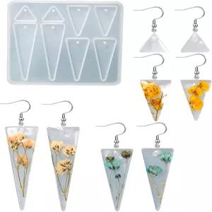 보석 수지 주조 몰드 패션 패턴 목걸이 펜던트 이어링 크리스탈 에폭시 키트 수제 공예 실리콘 주조용