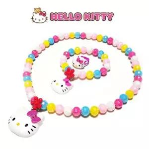 키티 KS40 레인보우 유아목걸이 팔지 반지 3종세트 유아쥬얼리 악세사리 4세여자아이선물 어린이날선물