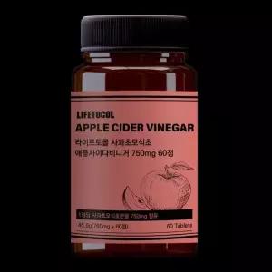 라이프토콜 사과초모식초 애플사이다비니거 750mg 60정
