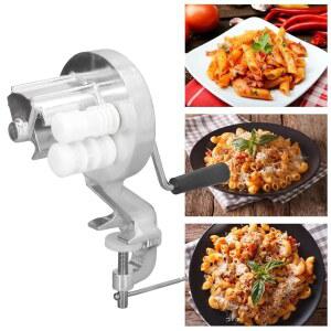 카바텔리 메이커 머신, 정통 뇨키 만들기, 파스타 조개껍질 수동 마카로니 스테인리스 스틸 실버 휴대용 핸드 크랭킹 면 압착기 주방 레스토랑용 조리 도구