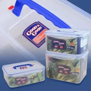 굿앤굿 손잡이 밀폐용기 3.3L 반찬통 김치통 야채통 김치보관 음식보관 보관용기 김장용기