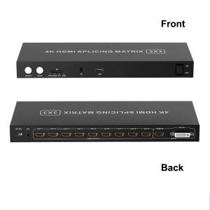 카메라 전원 어댑터 4K 3x3 HDMI 비디오 월 컨트롤러 2X3 멀티 스크린 접합 프로세서 TV 스플라이서 VS SD