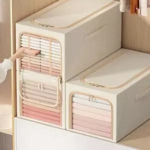 지퍼형 패브릭 정리함 옷장 드레스룸 리빙박스 대형