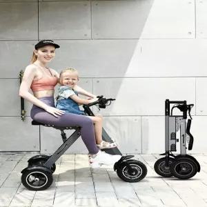 접이식 전기 삼륜차 경량 미니 휴대용 전동차 소형 가정용