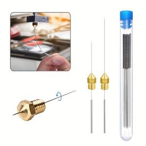 10피스 스테인리스 스틸 청소 노즐 키트 - 창문 닦이, 3D 프린터 가스레인지, 샤워 니들 막힘 제거 브러시