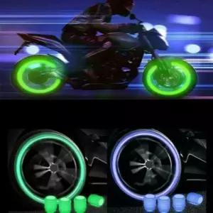 야광 타이어 밸브 캡 자동차 오토바이 휠캡 휠캡 스티커 휠 야광
