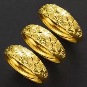 여성 18K 압축 도금 반지 변색없는 라운드어스