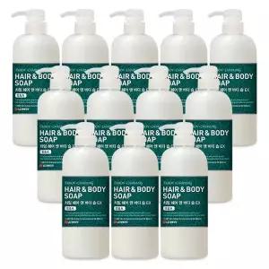 차밍 헤어앤 바디솝 이엑스 730ml x 12개 대용량 토탈 헤어바디 클렌저