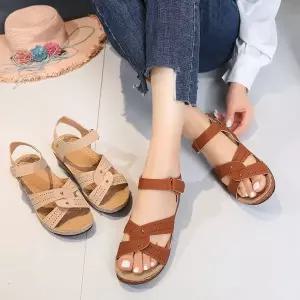 스웨이드 꼬임장식 스트랩샌들 WDF565A